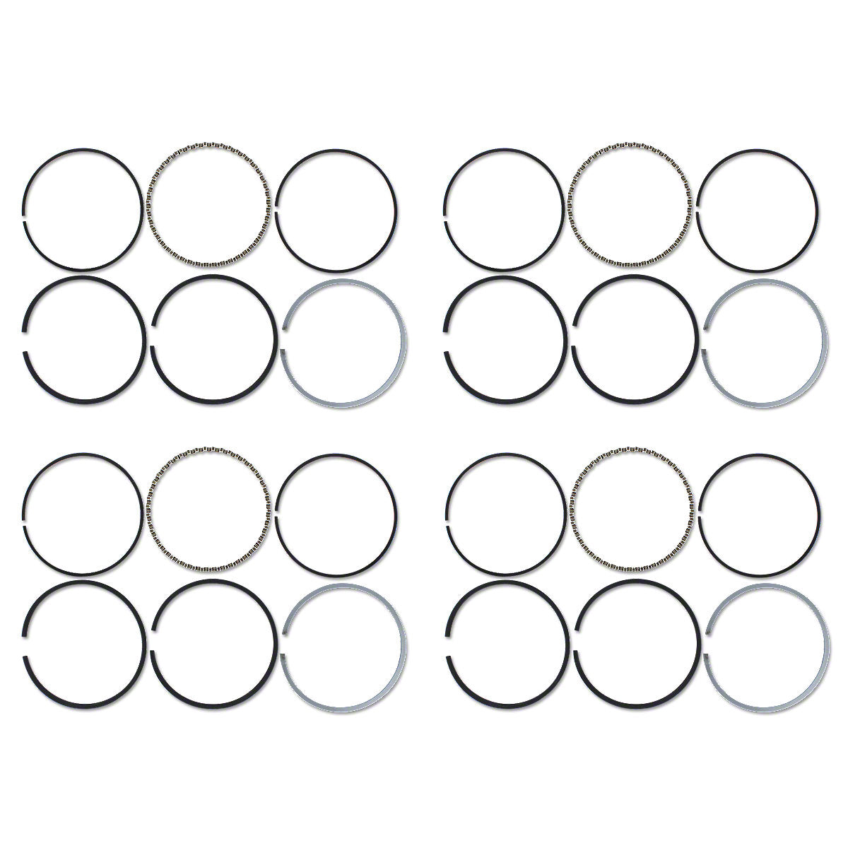 Piston Ring Set 4CYL 4" Bore Fits Allis Chalmers D17 WC WD45 Tractors 70230091
