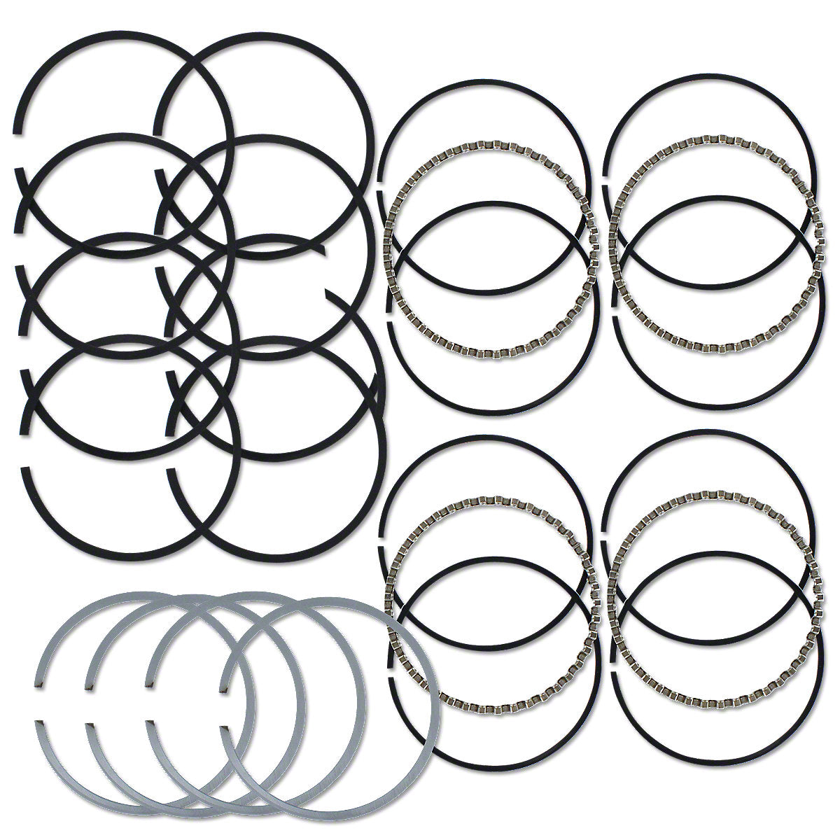 Piston Ring Set 4-Cyl 3-5/8" Bore Fits White Oliver 550 660 Tractors 103435AS