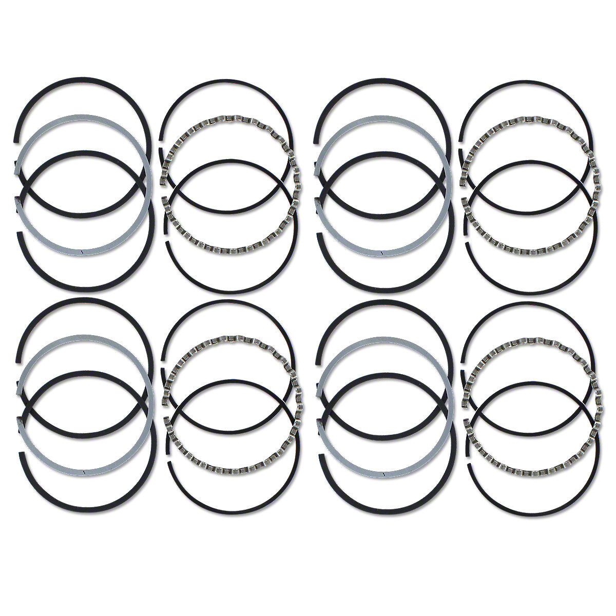 Piston Ring Set 4Cyl 3-1/8" Bore Fits Case Tractor 200 200B 211 Tractors G1005