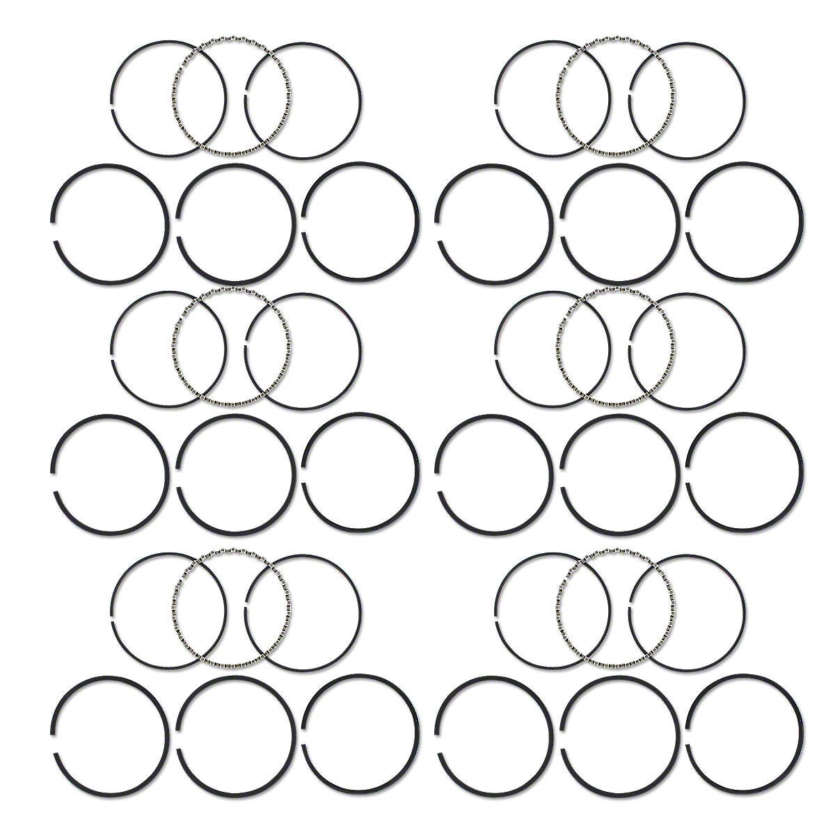 Piston Ring Set 6-Cylinder 4-1/4" Bore Fits John Deere 4020 Tractors