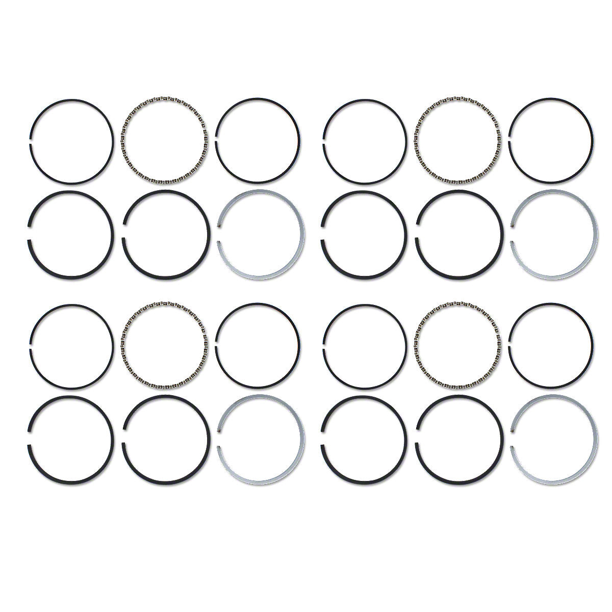 Piston Ring Set 4-CYL 3-1/4" Bore Fits Oliver HG & OC3 Tractors