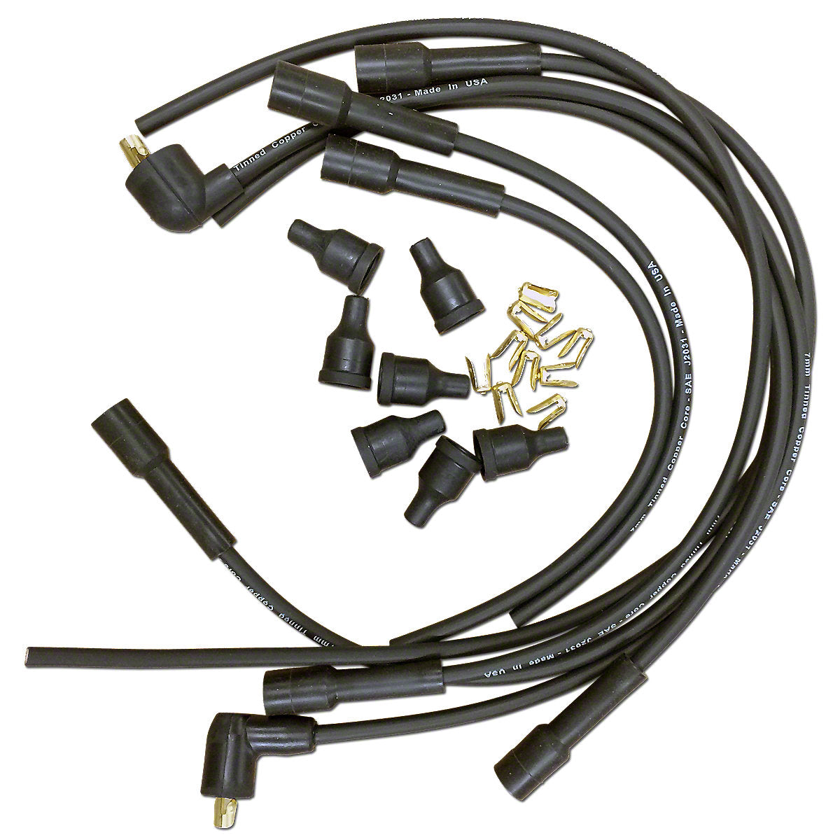 6 cyl Spark Plug Wiring Set Straight Boots-Fits Allis Chalmers Tractor D19 180