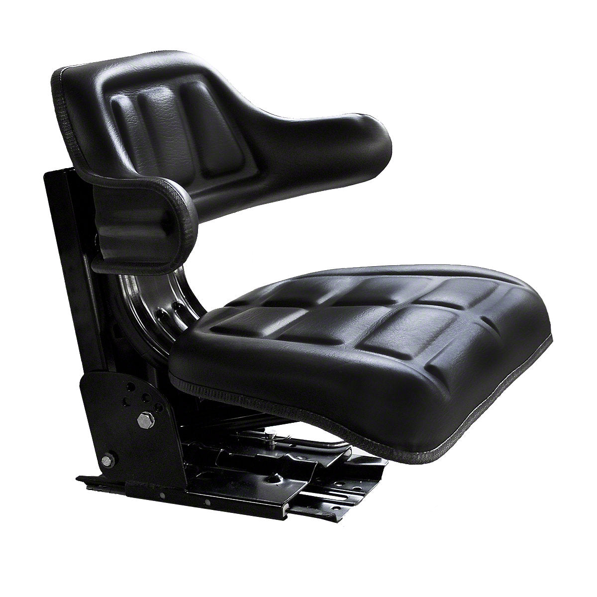 Universal Full Suspension Seat w/ Back Rest & 5-Angle Base Fits Massey Tractor
