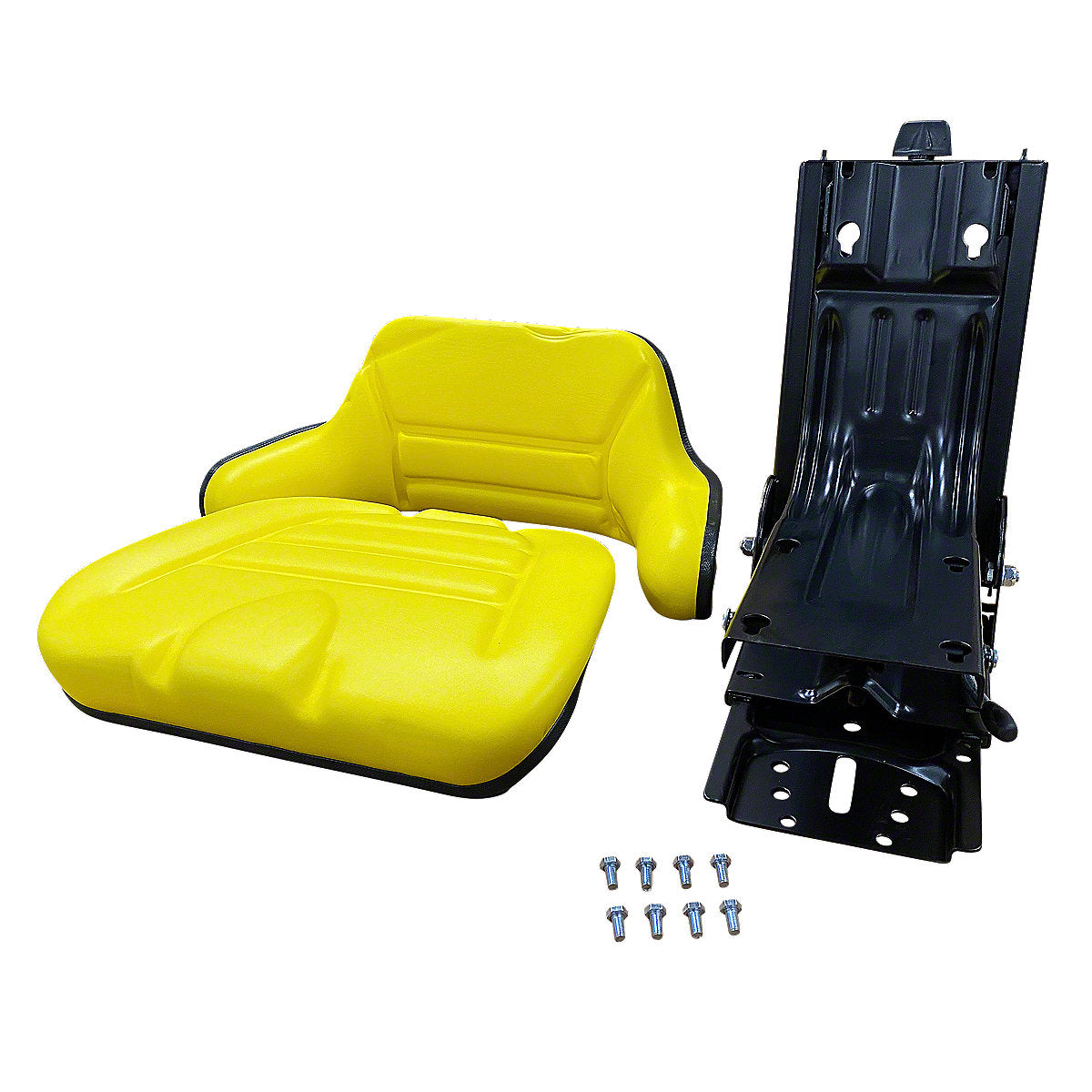Seat Full Suspension fits John Deere Tractor | Yellow Universal Fit