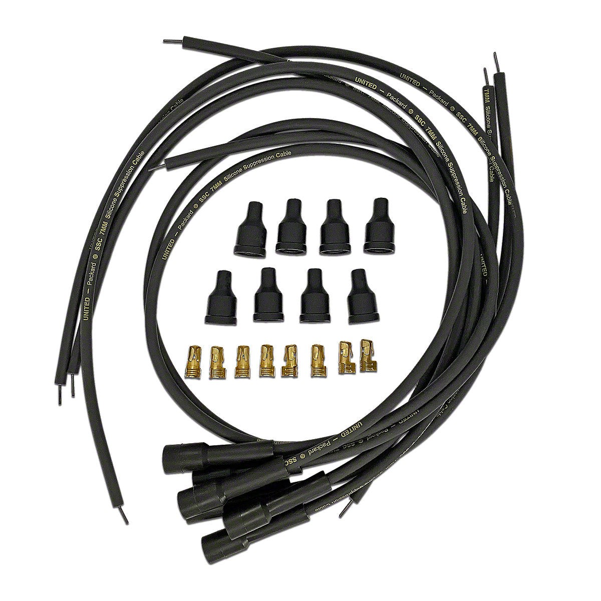 Spark Plug Wiring Set with Straight Boots 6 Cylinder fits Case Tractor
