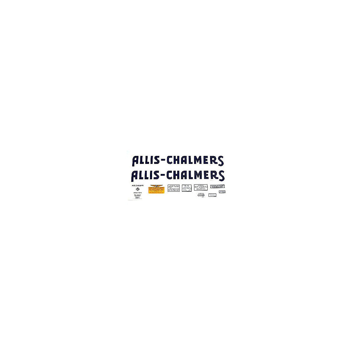 Mylar Decal Set Fits Allis Chalmers RC Tractor