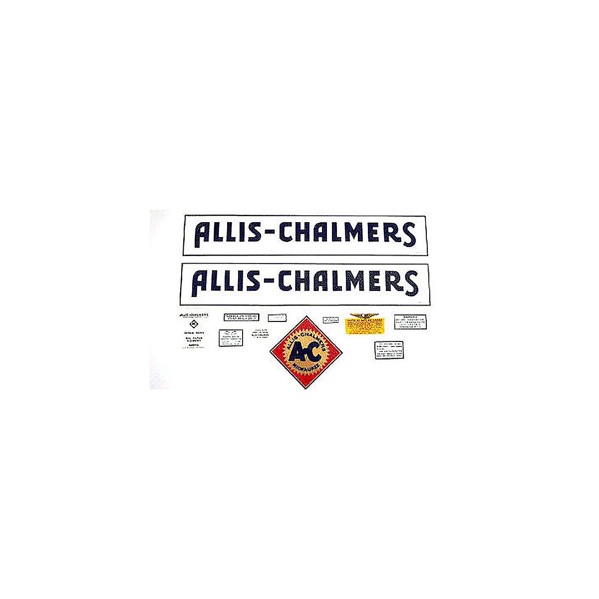 Mylar Decal Set Fits Allis Chalmers WF Tractor