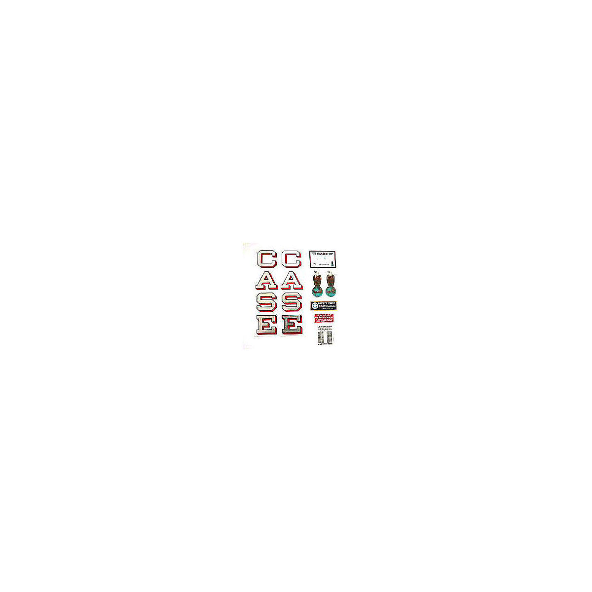 Mylar Decal Set Fits Case C Tractor