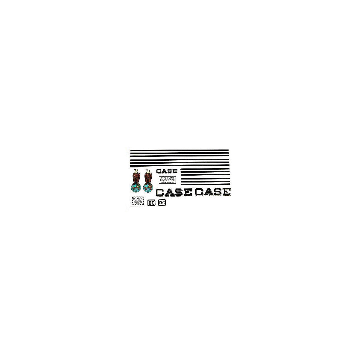 Mylar Decal Set Fits Case DC Tractor