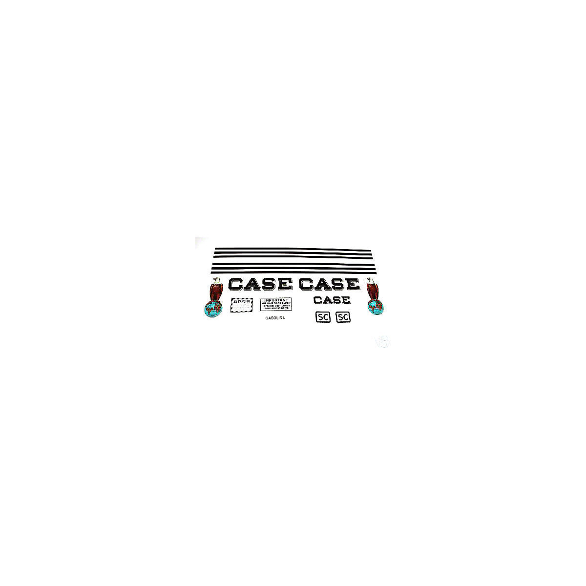 Mylar Decal Set Fits Case SC Tractor