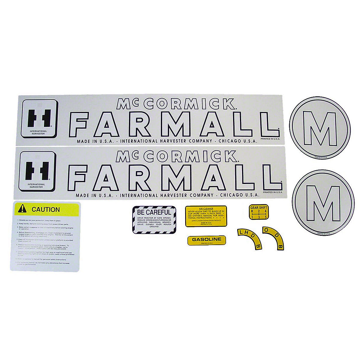Mylar Decal Set Fits 1945-1952 International M Tractor