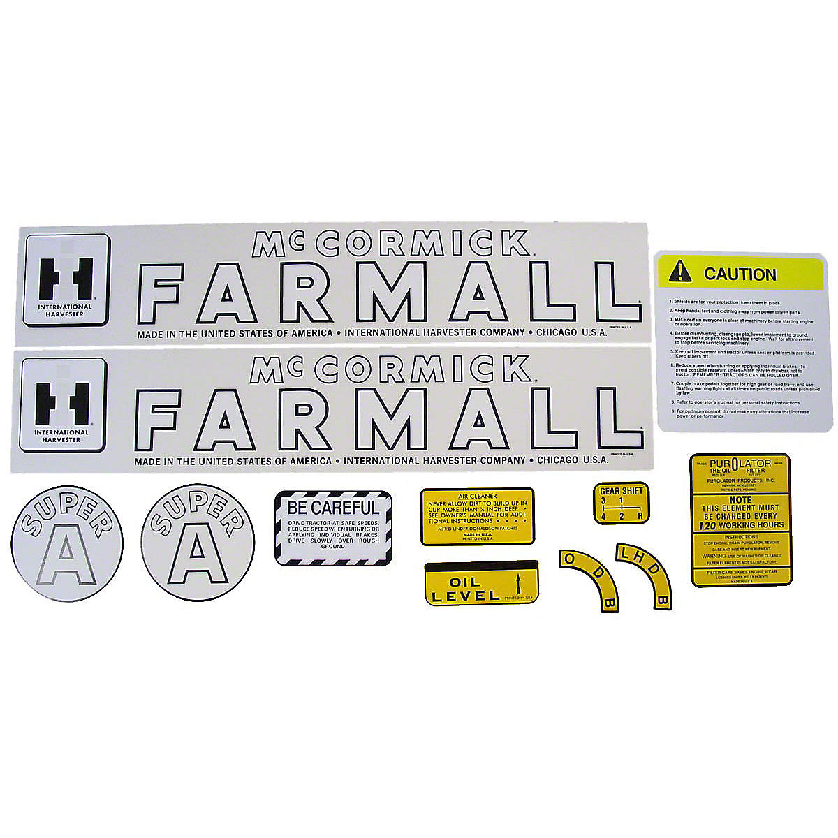 Mylar Decal-Fits International Tractor IH Super A 1947-54