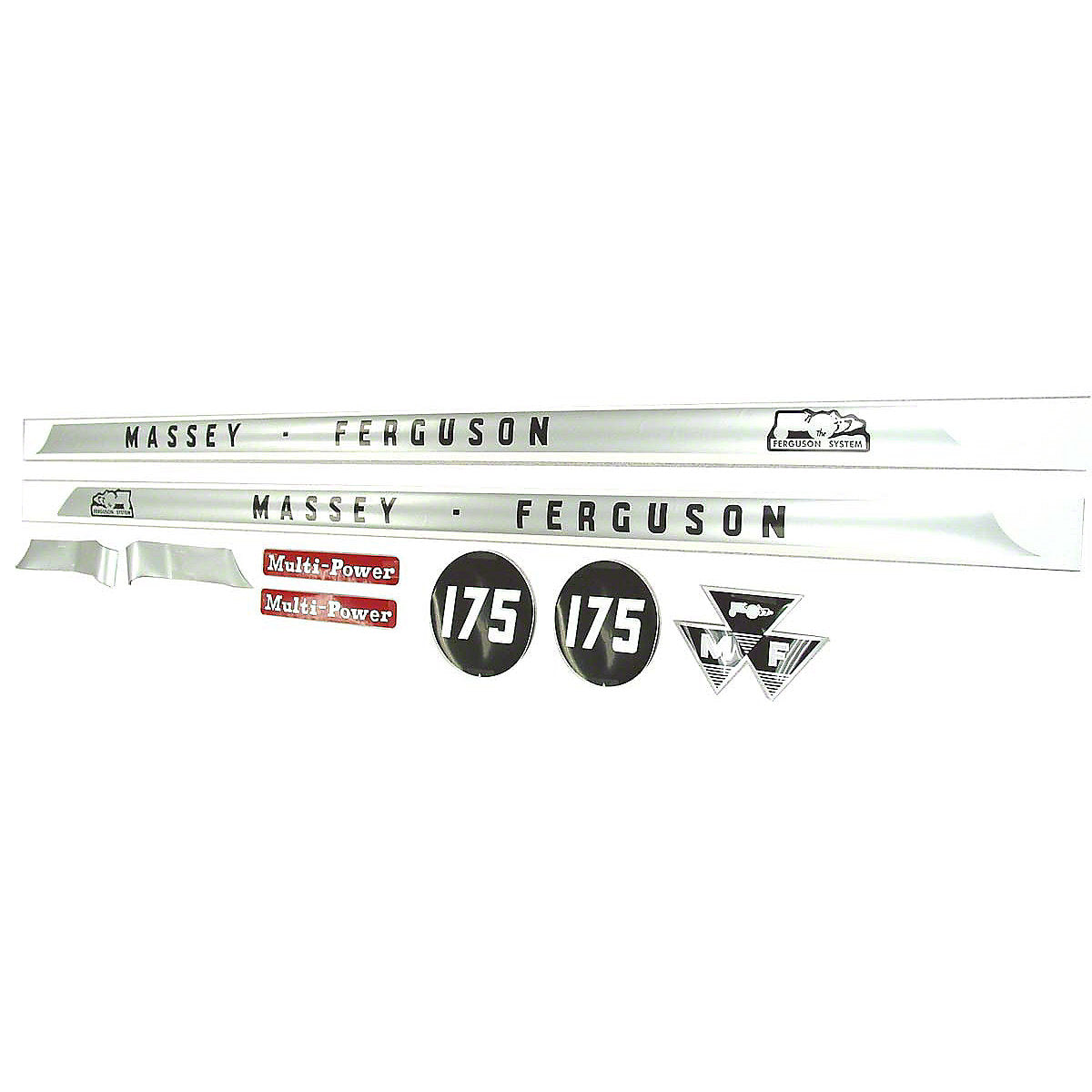 Mylar Decal Hood Set Fits Massey Ferguson 175 Tractor