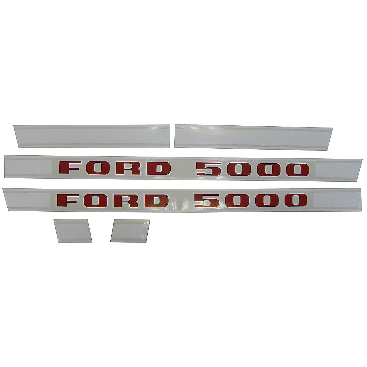 Mylar Decal Red Letters fits Ford Tractor 5000 1968 & Later