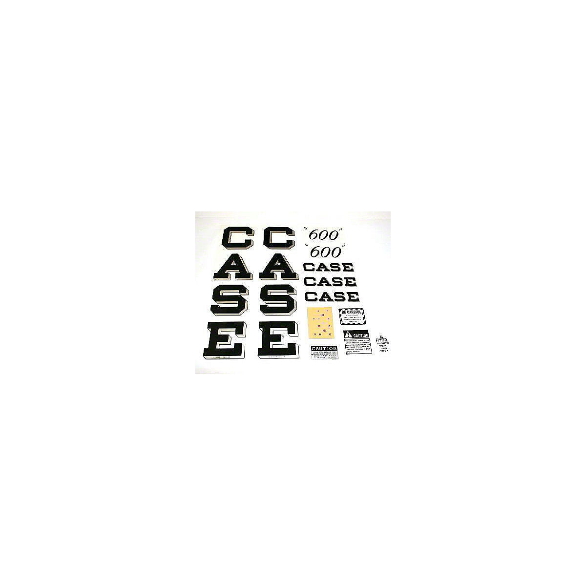 Mylar Decal Set Case 600 Script Tractor