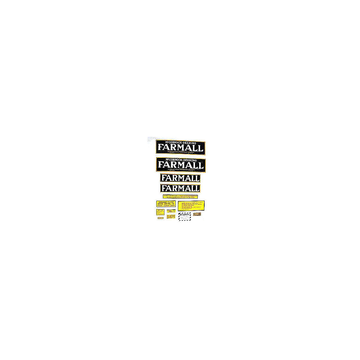 Mylar Decal Set Fits International Farmall Regular Tractor