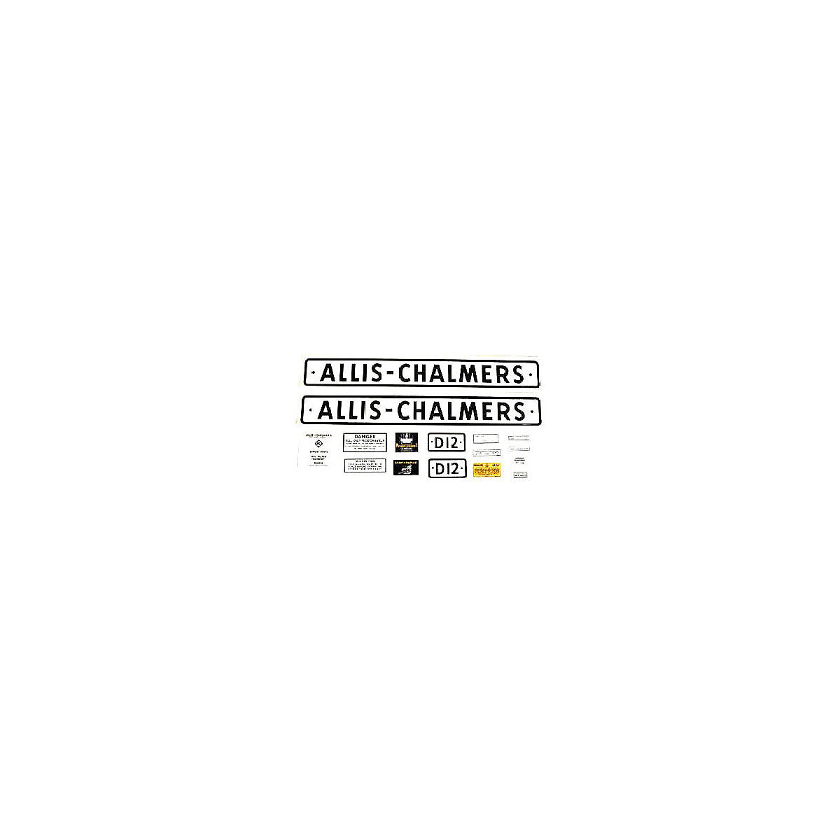 Mylar Decal Set Fits 1959-1960 Allis Chalmers D12 Tractor | 234495