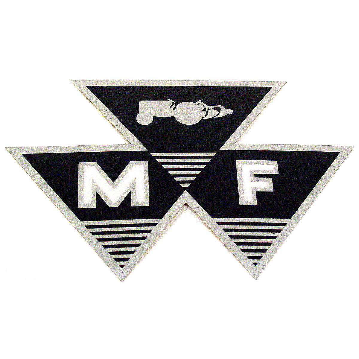 MF Models: Mylar Decal 6" 1-Piece Triple Triangle Logo Fits Massey Ferguson