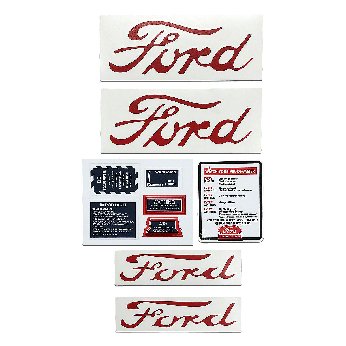 Vinyl Decal Set 9 Piece fits Ford Tractor NAA Jubilee