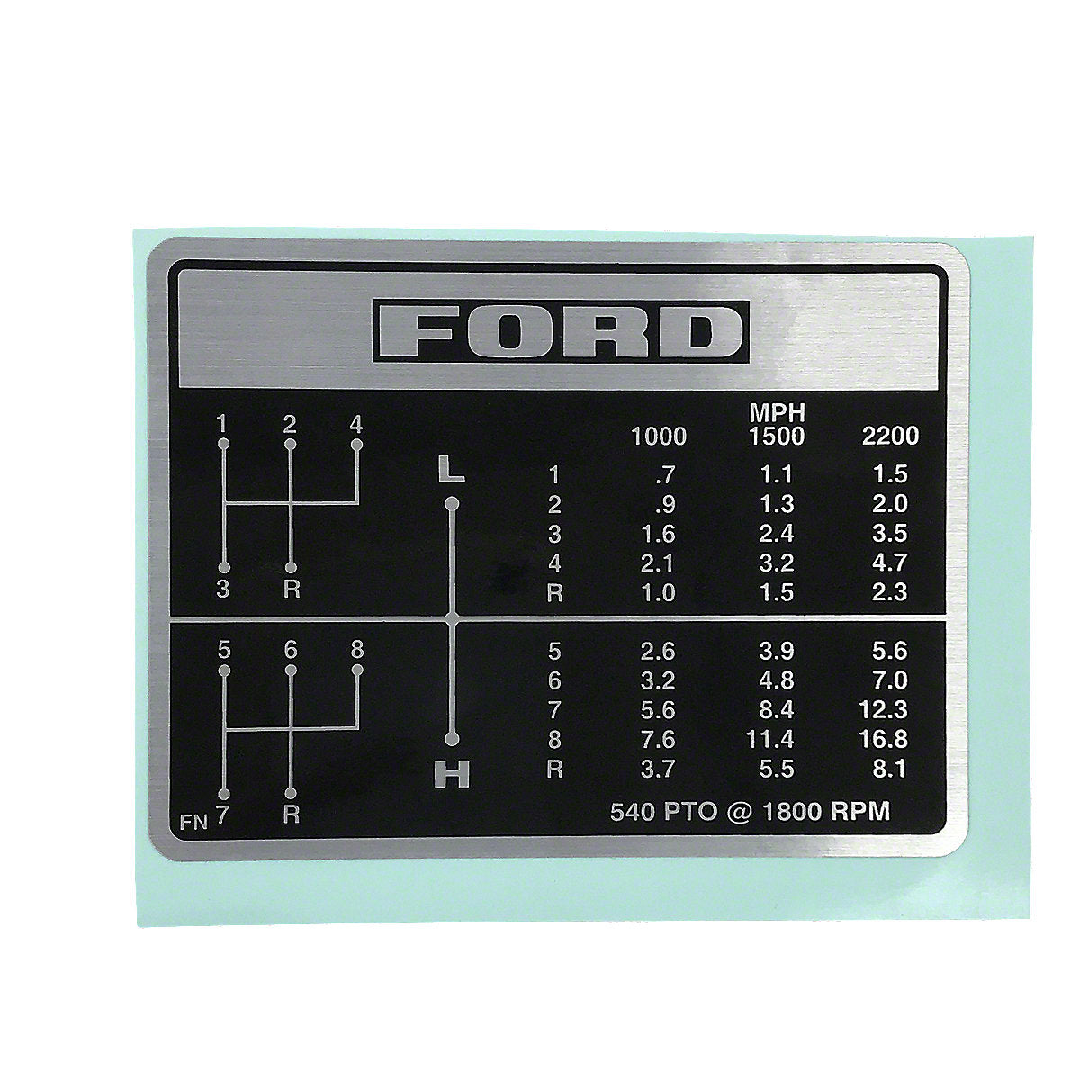 Transmission Shift Pattern Decal Fits Ford Tractor | C5NN7B292FN