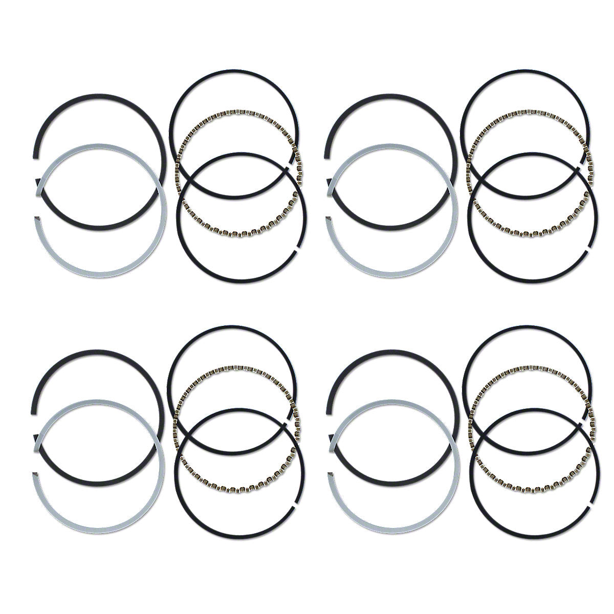 Piston Ring 3-1/2" Bore Set 4-CYL Fits Ford NAA Jubilee 501 601 701 771 Tractors