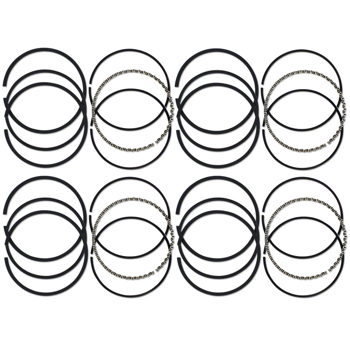 Piston Ring Set 4" Bore 4-CYL Fits Ford 800 801 900 901 981 4000 4140 Tractors