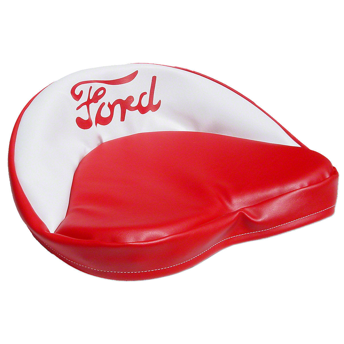 Seat Pad fits Ford Tractor | Red and White with Red "Ford" Script