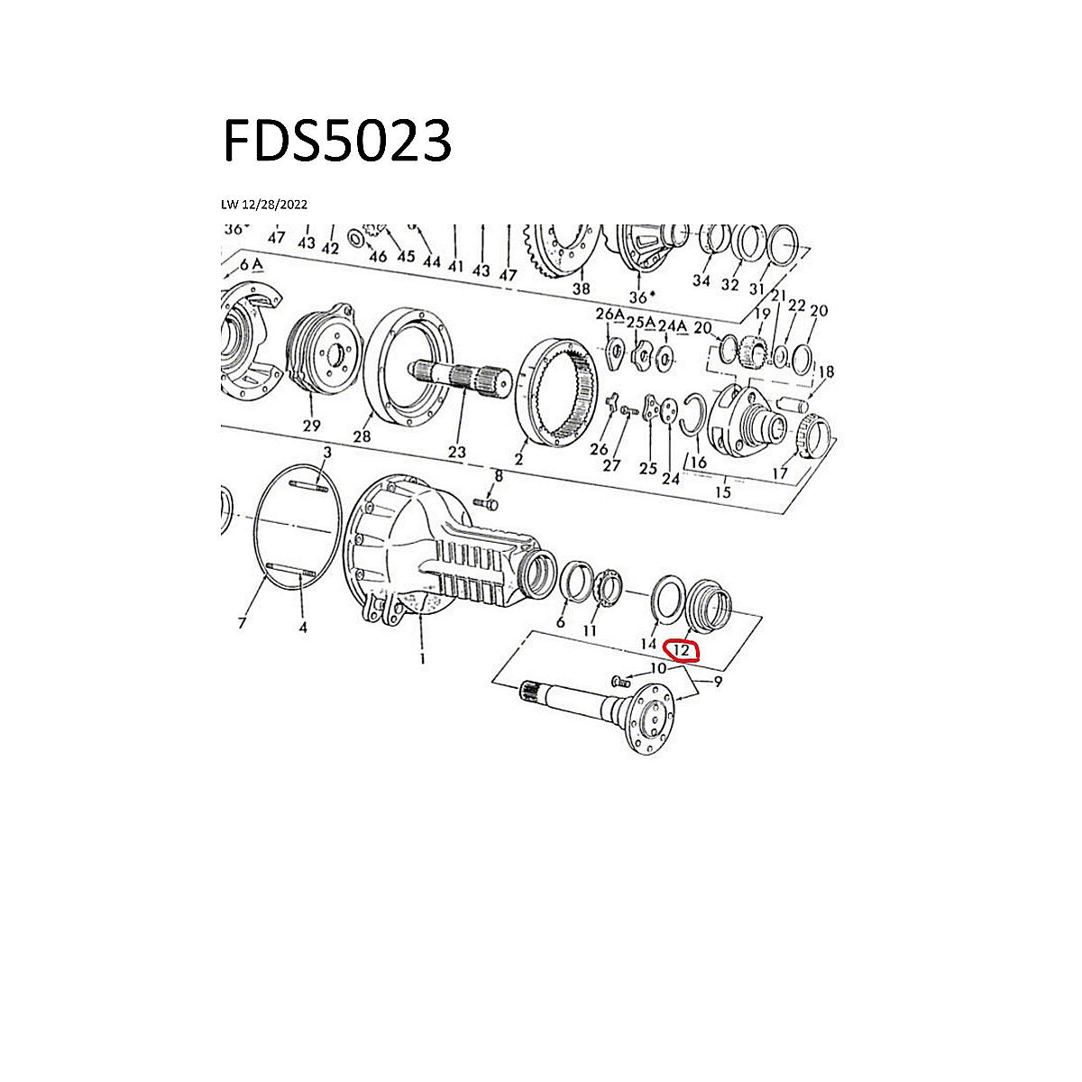 Axle Shaft Seal Retainer fits Ford Tractor | Replaces 81875227 C5NN4969D