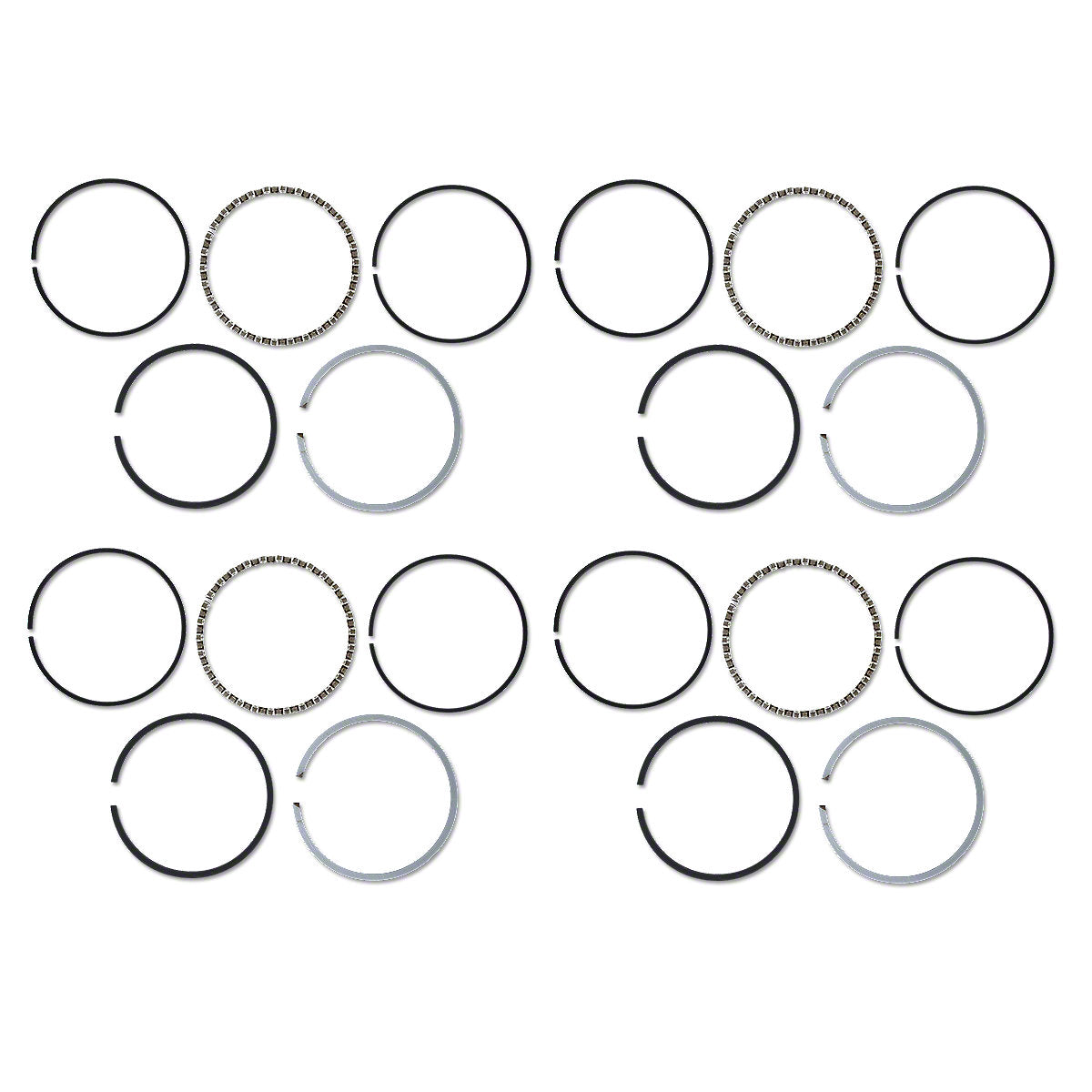 Piston Ring Set 4 Cyl 2.665" Bore Fits Farmall Cub 154 184 185 Tractor 364859R93