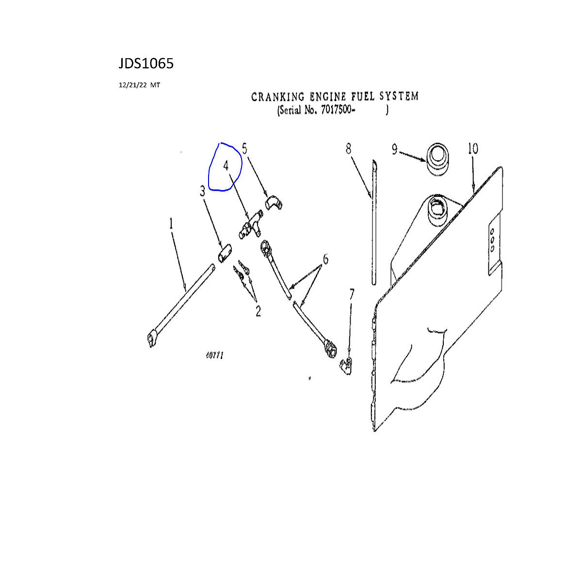 USA Made AF2153R Pony Motor Carb Fuel Shut Off Valve Fits John Deere 70 720 730