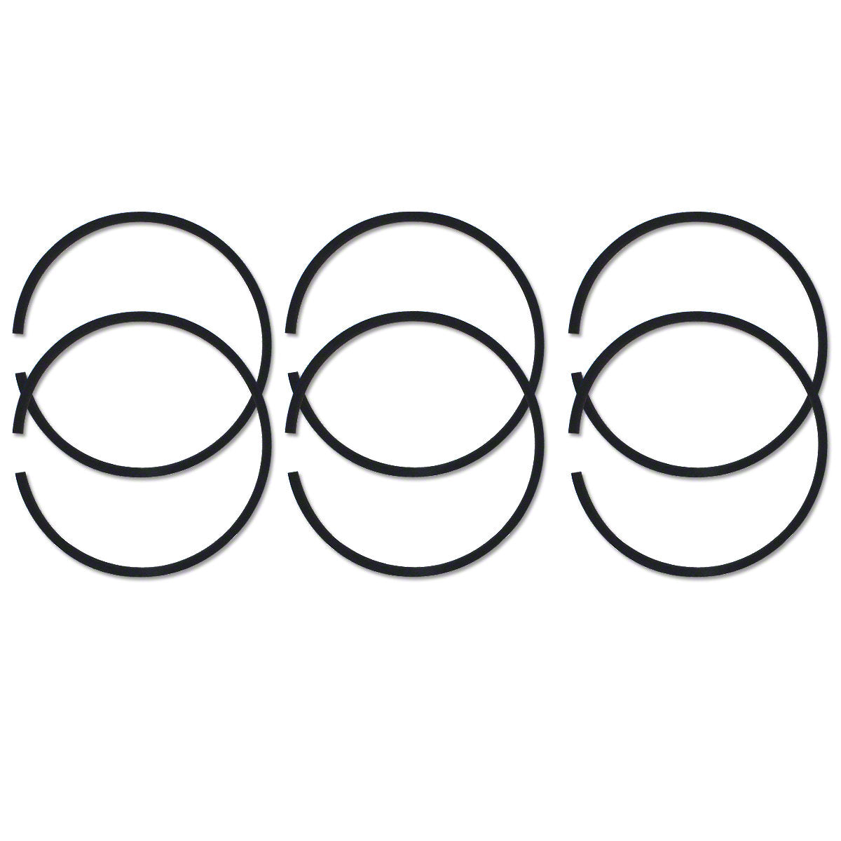 Piston Ring Set 3-1/2" Bore STD Fits John Deere LA Tractors AL20222