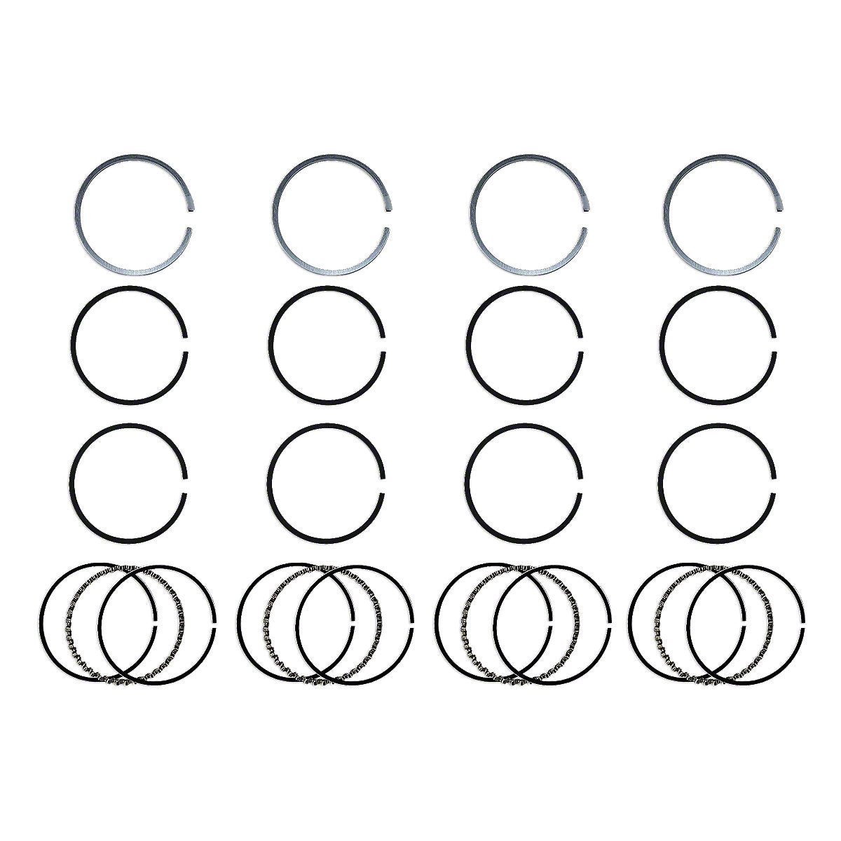 Piston Ring Set 4-Cylinder 3.665" bore .040" Overbore Fits John Deere Tractors