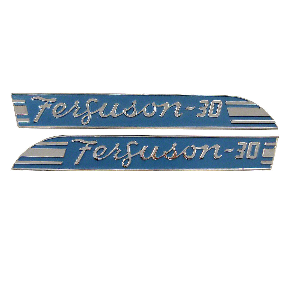 181709M1 (RH), 181710M1 (LH) Side Emblems (FERGUSON 30) -Fits Massey Tractor