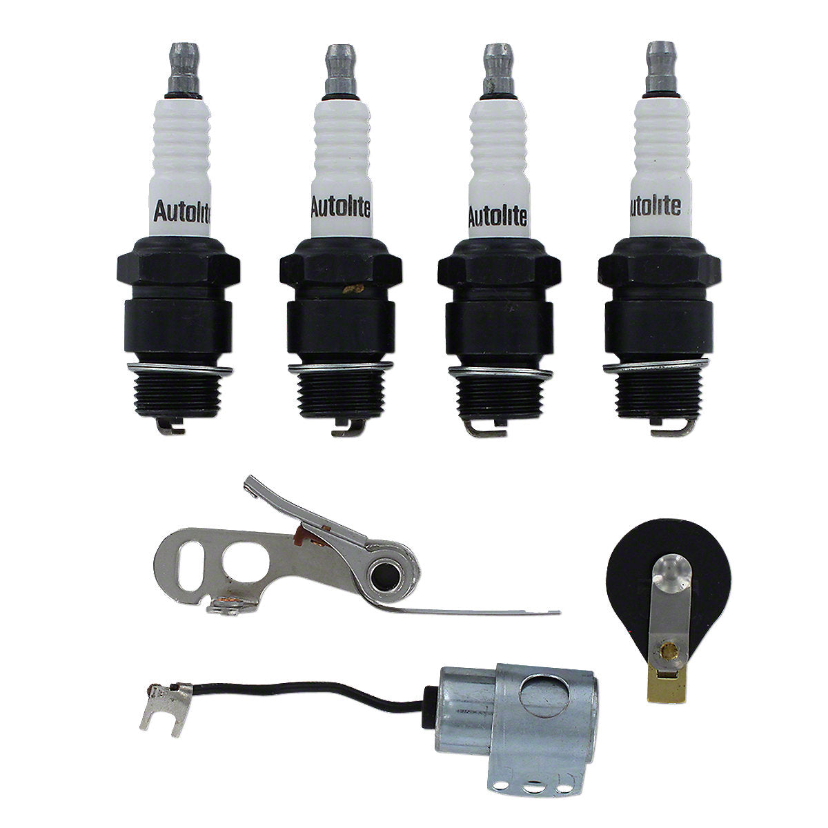 Ignition Tune-Up Kit for Delco Distributor w/ Clip Held Cap Fits 4 Cylinder White/Oliver Tractors