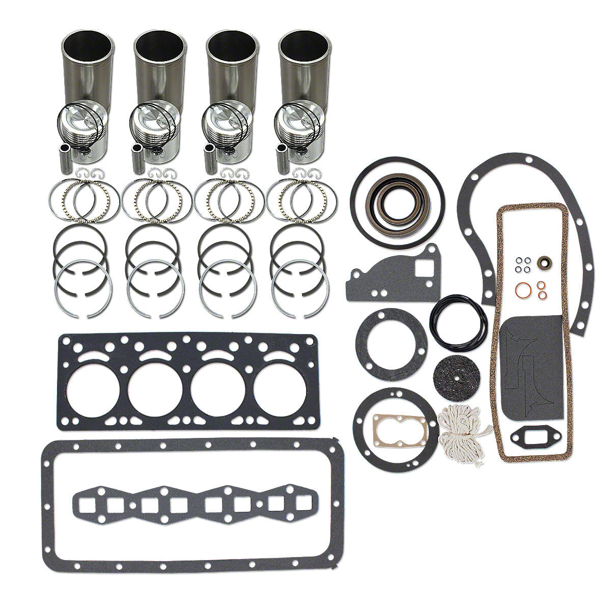 Base Engine Overhaul Kit Fits Massey Ferguson TO30 Tractors 830697M9 830631M9