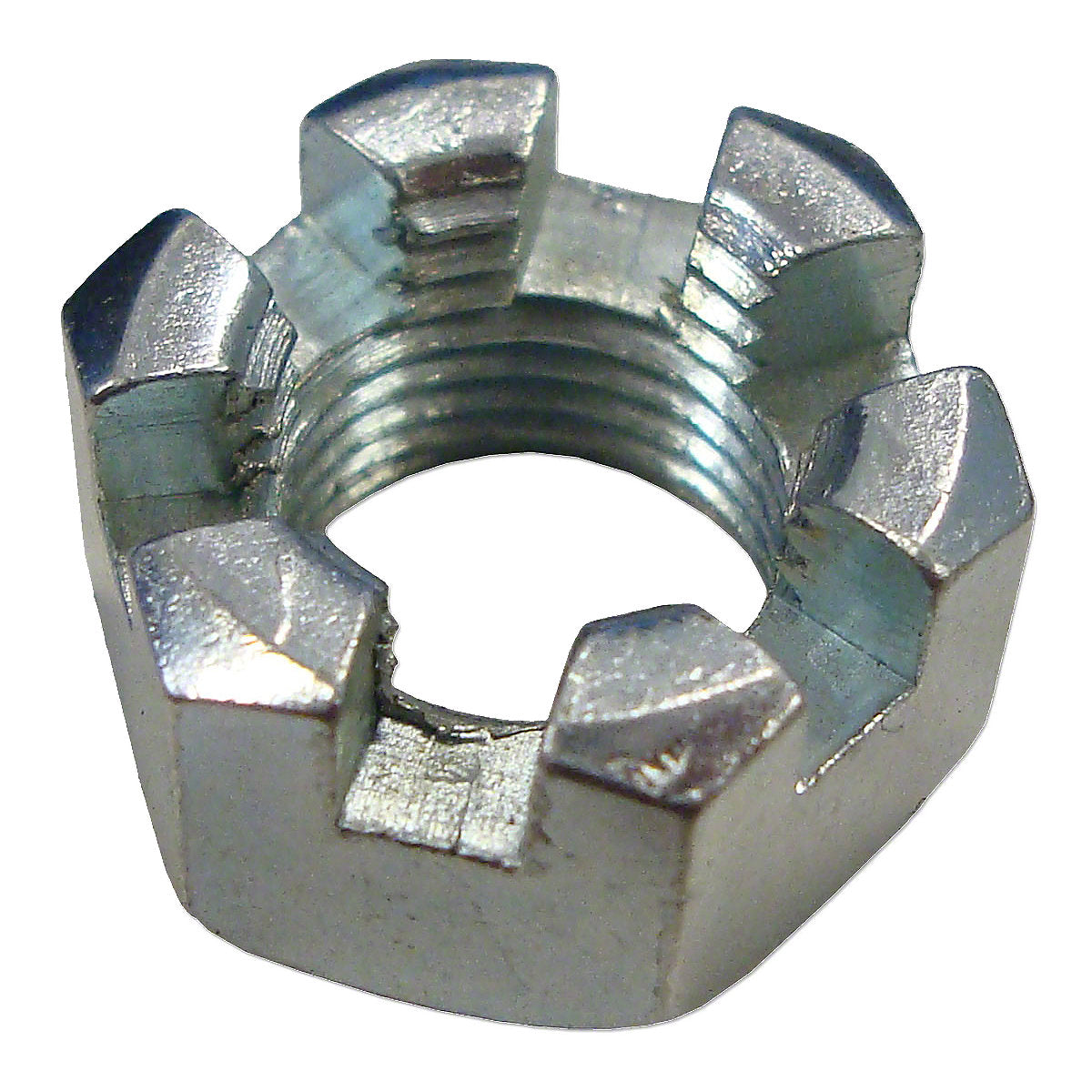 Slotted Hex Nut fits John Deere Tractor | 7/16” - 20 NF | AB4254R, B1363R, B3129R