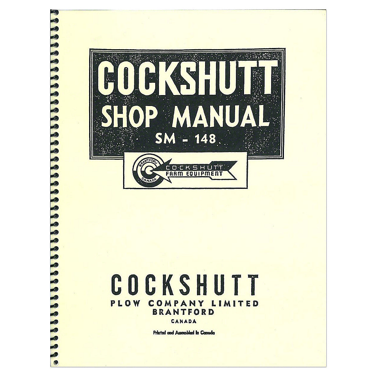 Service Manual Reprint For Cockshutt Tractor