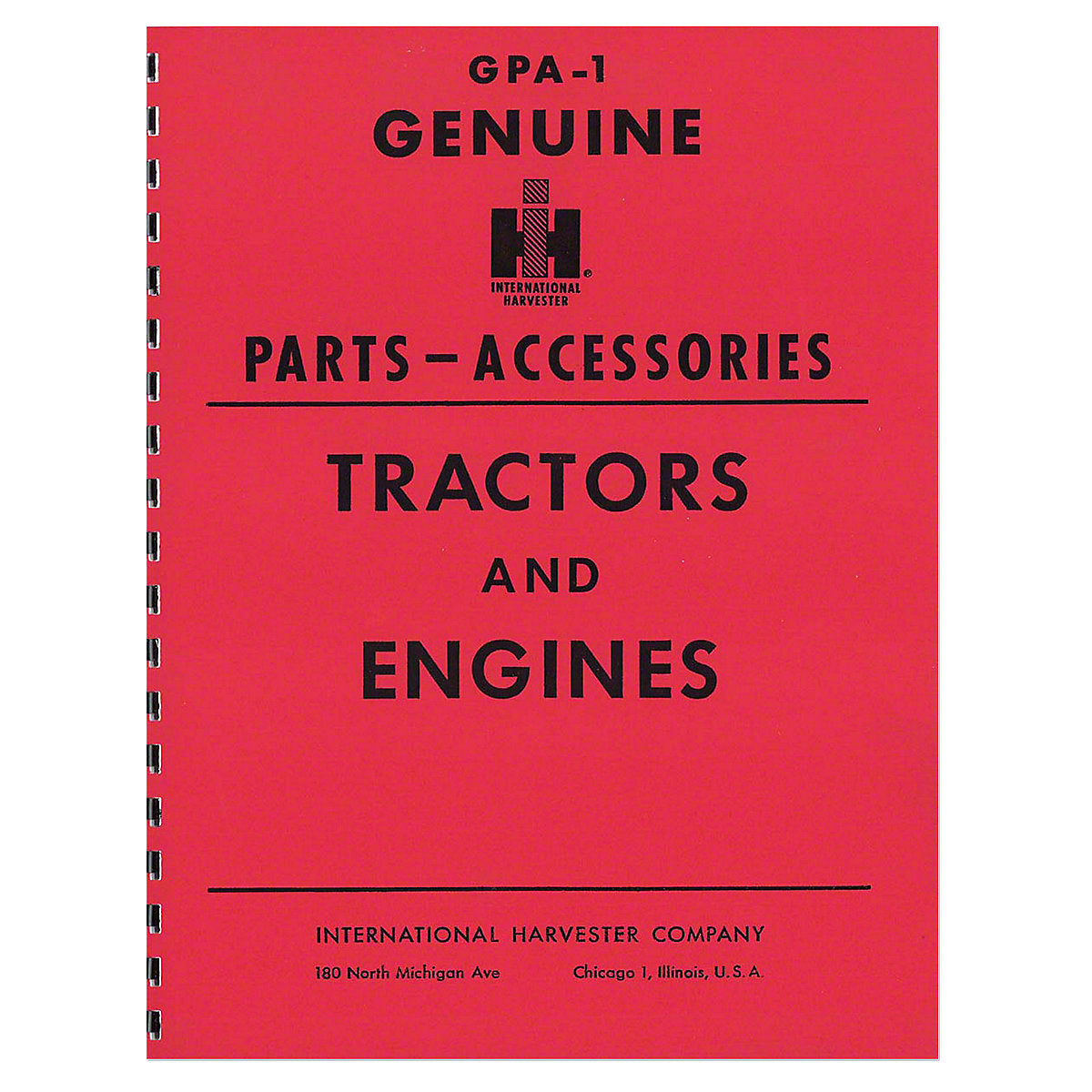 Genuine IH Parts & Accessories Manual Reprint For International Tractor