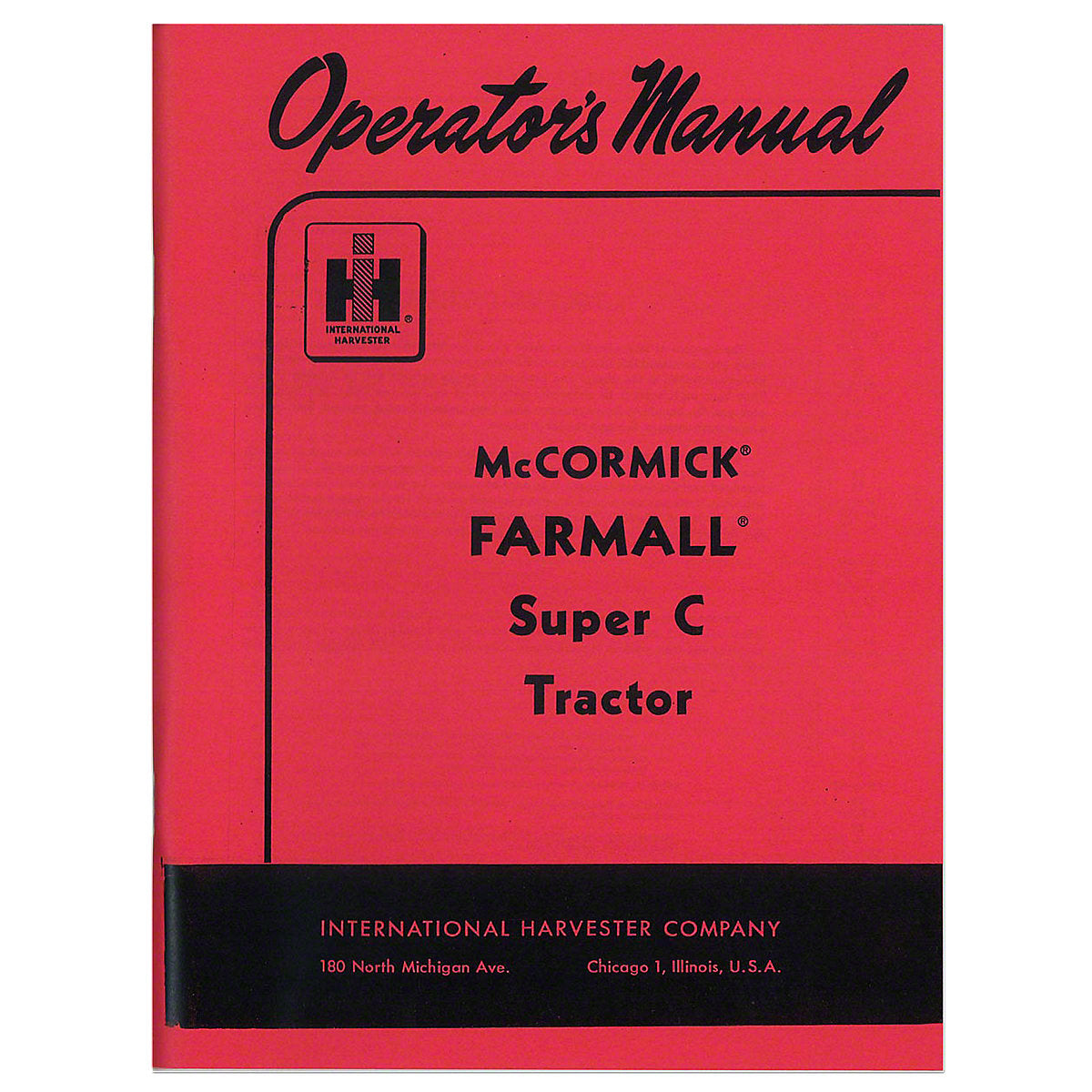 1004315 Operator Manual reprints Fits International Tractor Super C
