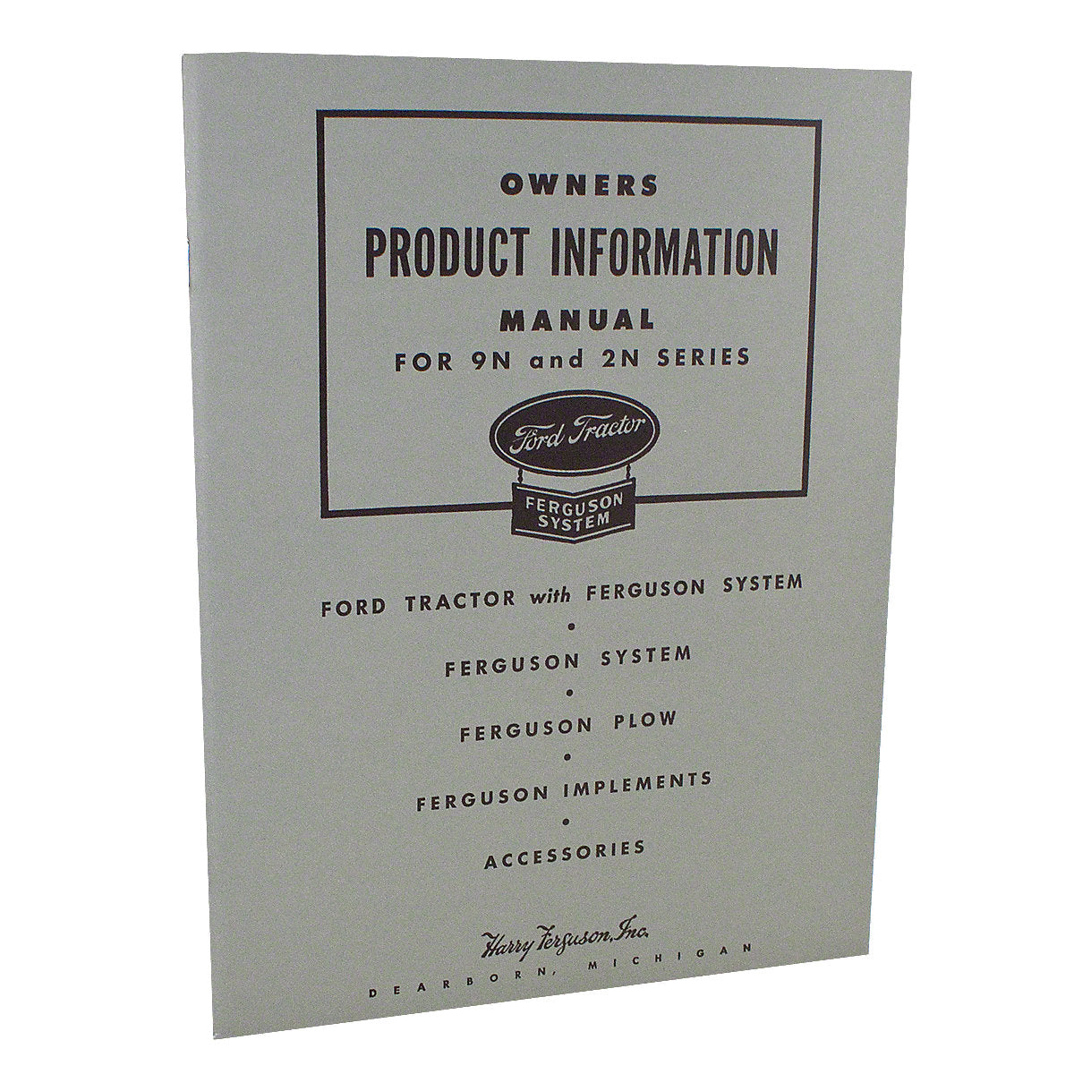 Owners Product Information Manual For Ford Tractor | 9N, 2N