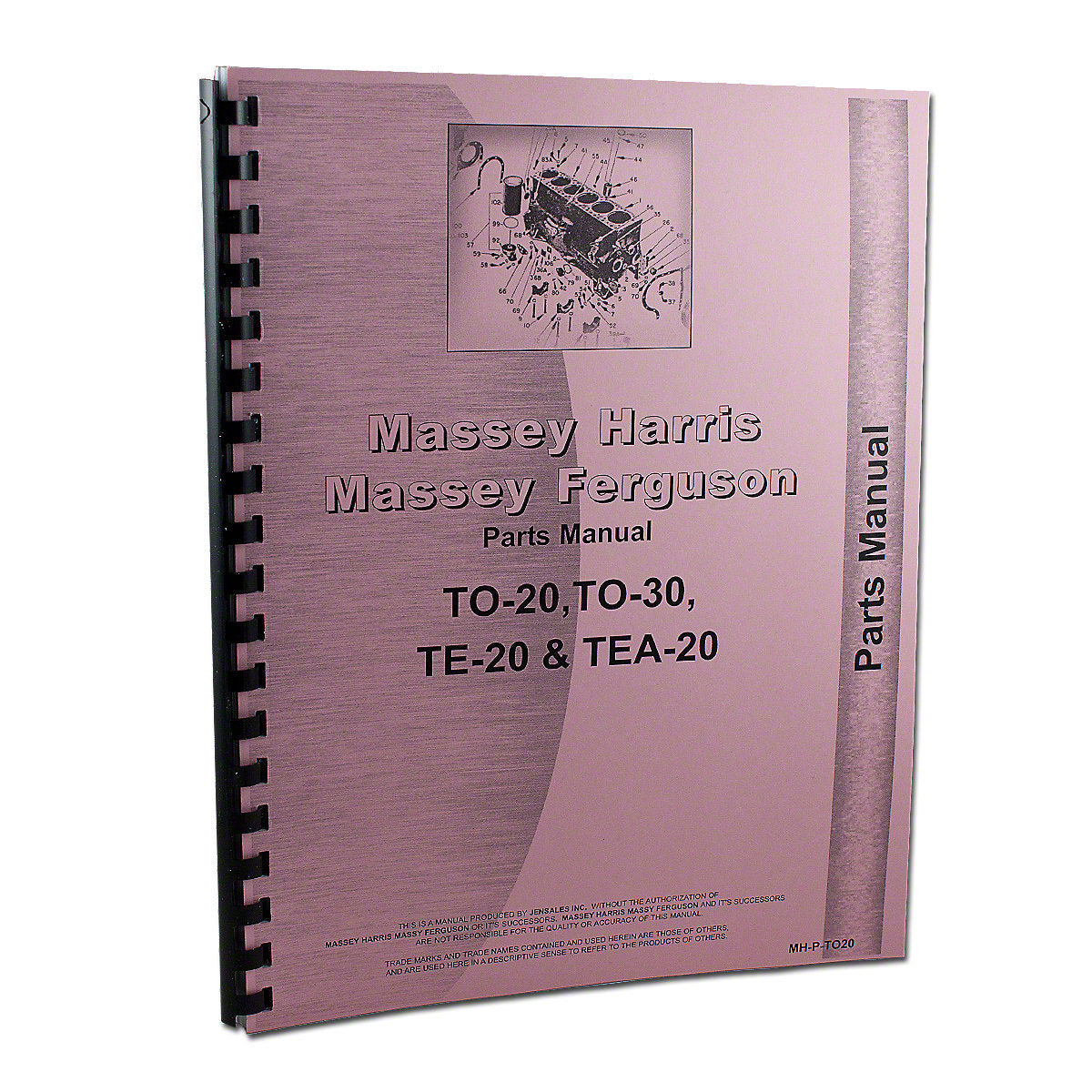 Parts Manual Reprint-Fits Massey Ferguson / Harris Tractor TE20 TEA20 TO20