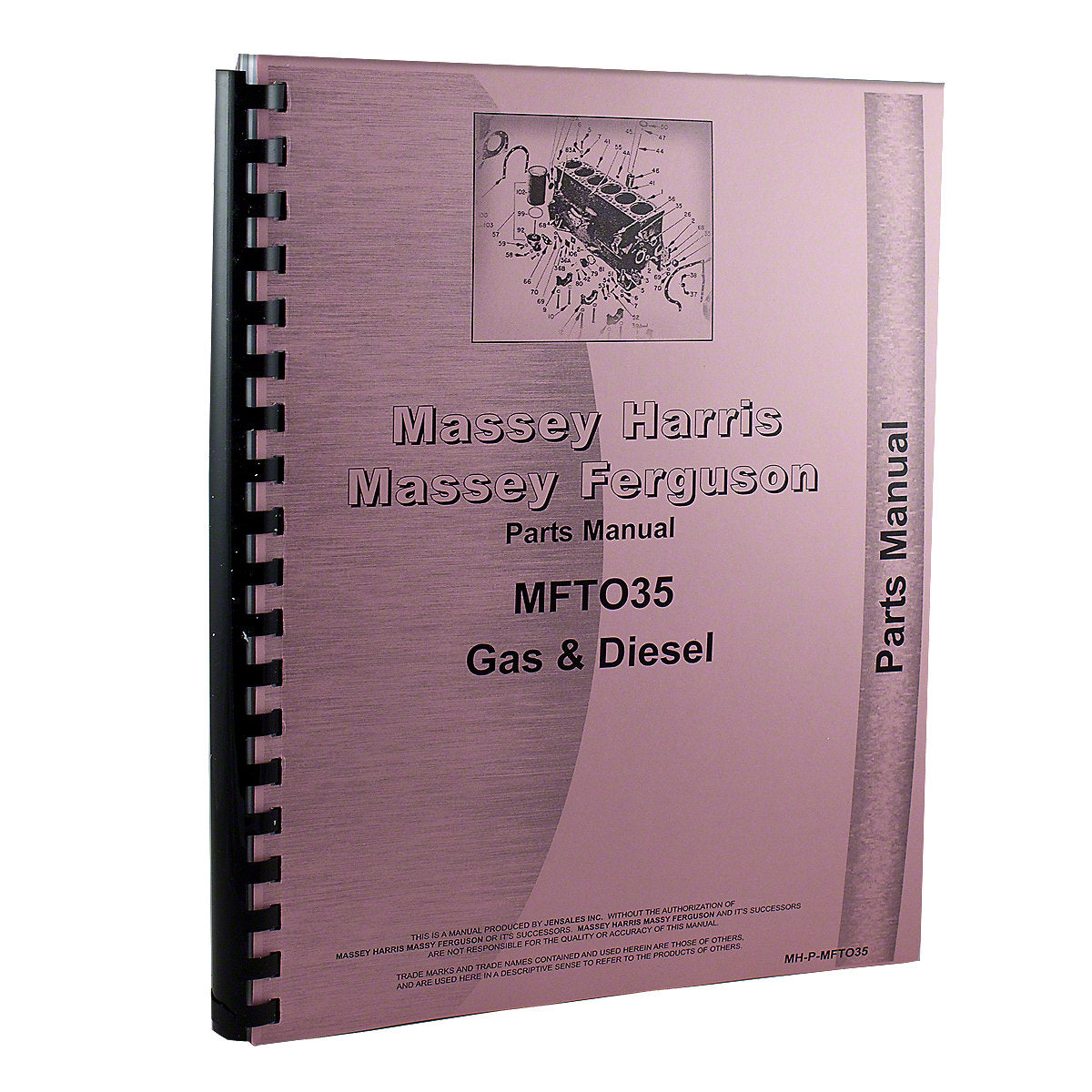 Parts Manual Reprint For Massey Ferguson TO35 Tractor