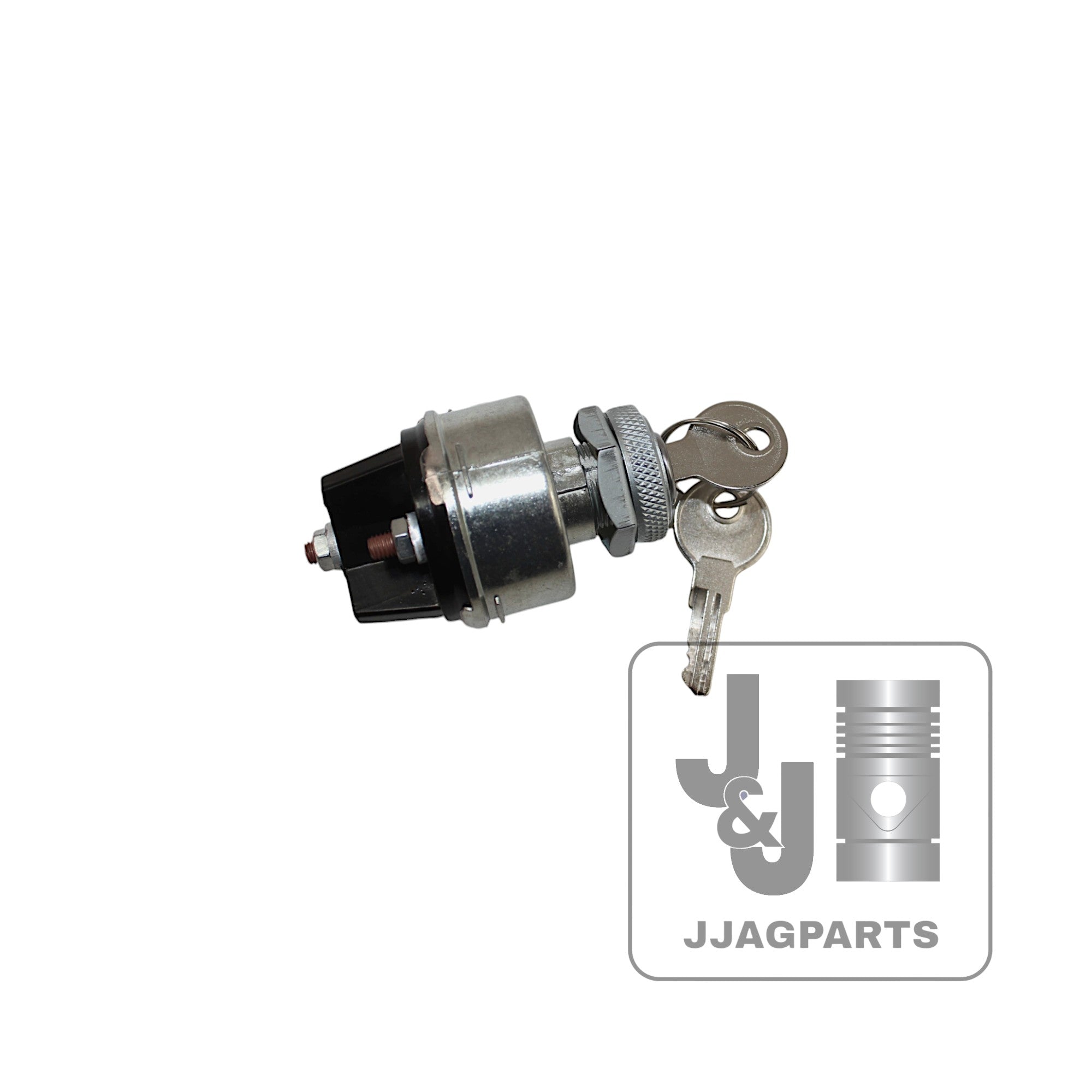 Ignition Key Switch w/ (2) Keys & Mounting Nut Fits John Deere Tractors