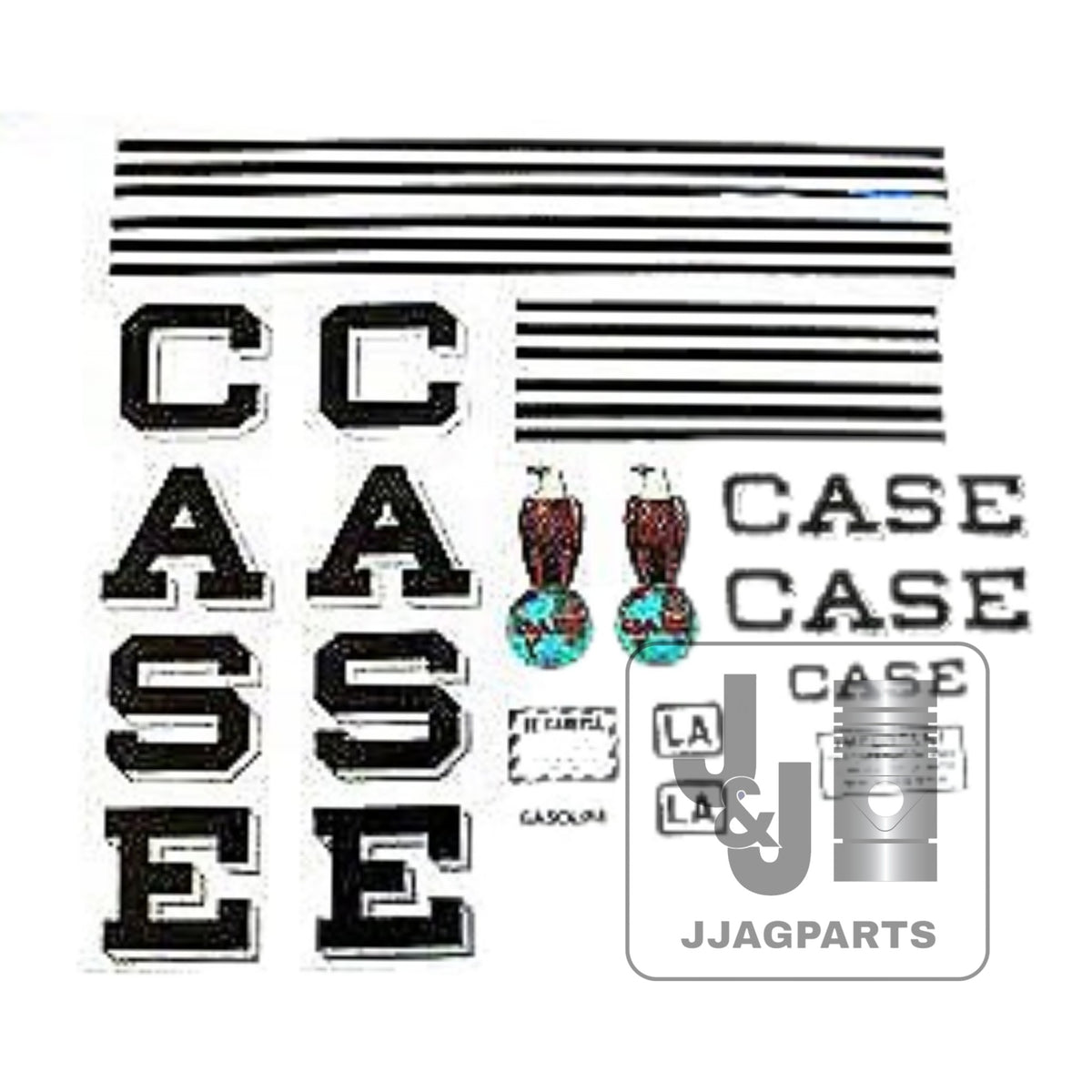Mylar Decal Set Fits Case LA Tractor