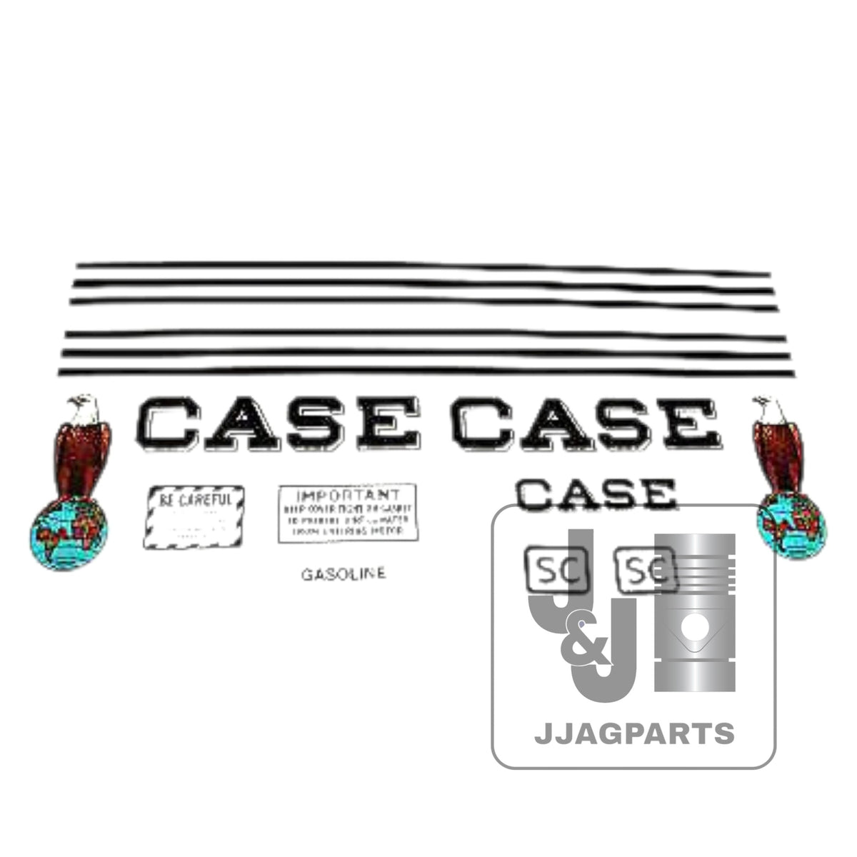 Mylar Decal Set Fits Case SC Tractor