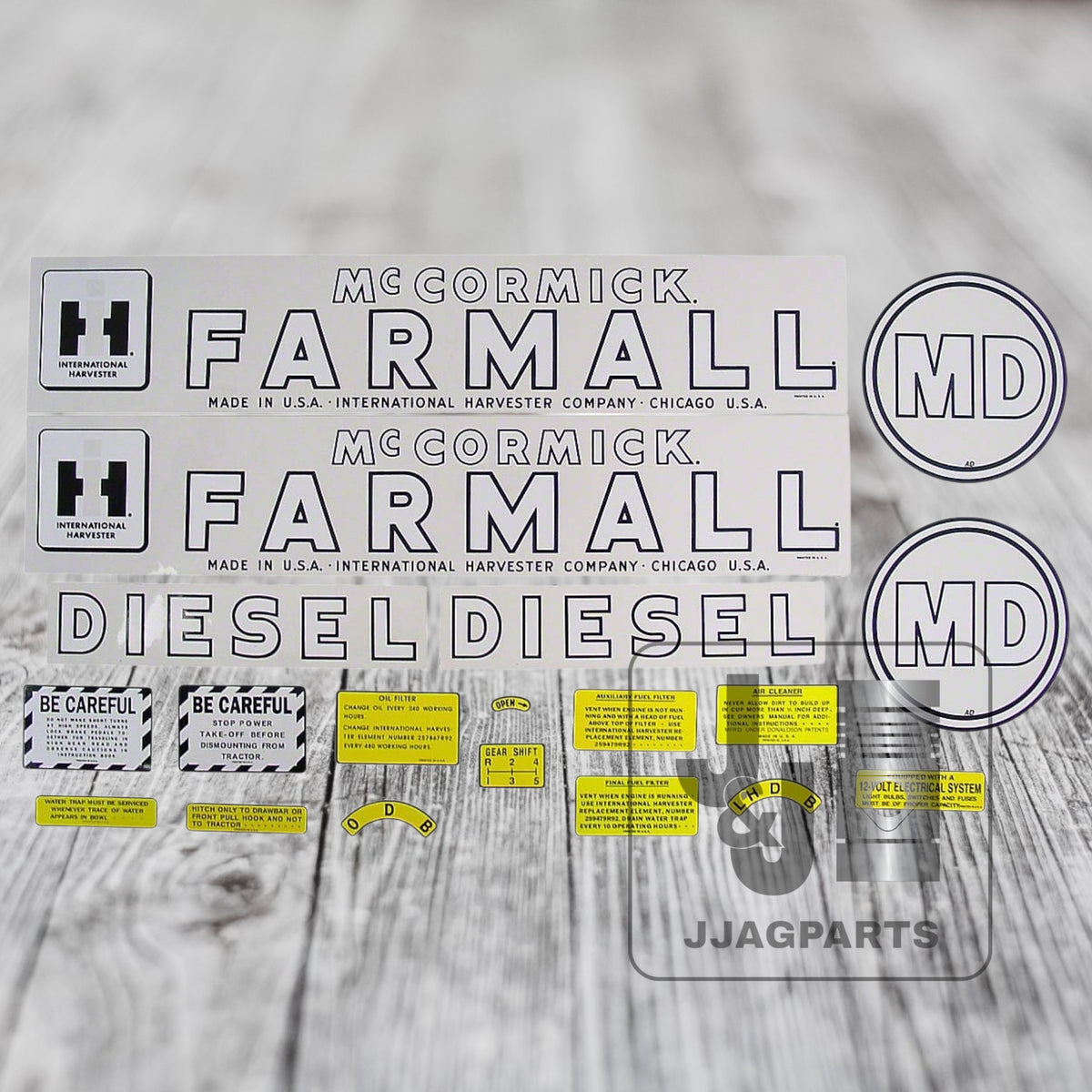 Mylar Decal Set Fits 1945-1952 International MD Tractor