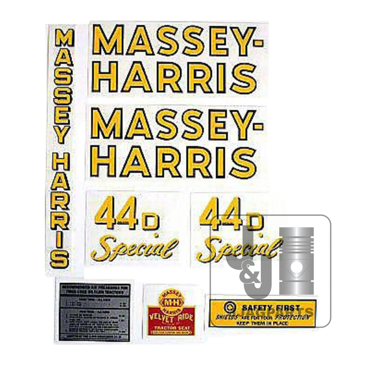 Mylar Decal Set Fits Massey Harris 44 Special Diesel Tractor