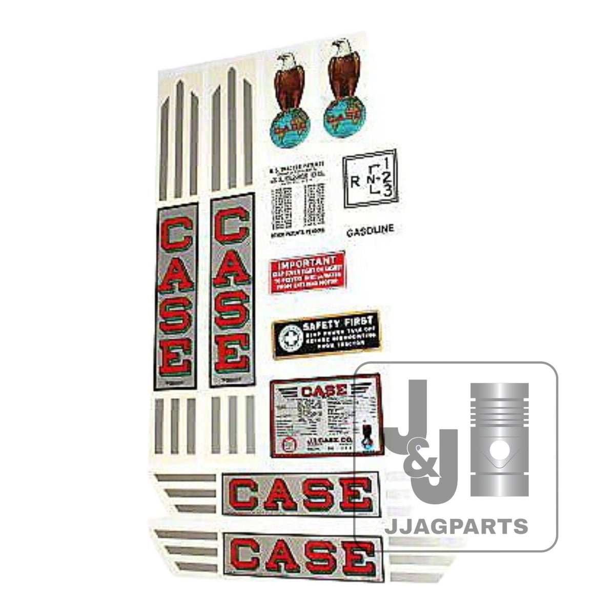 Mylar Decal Set Fits Case RC Tractor | Grey