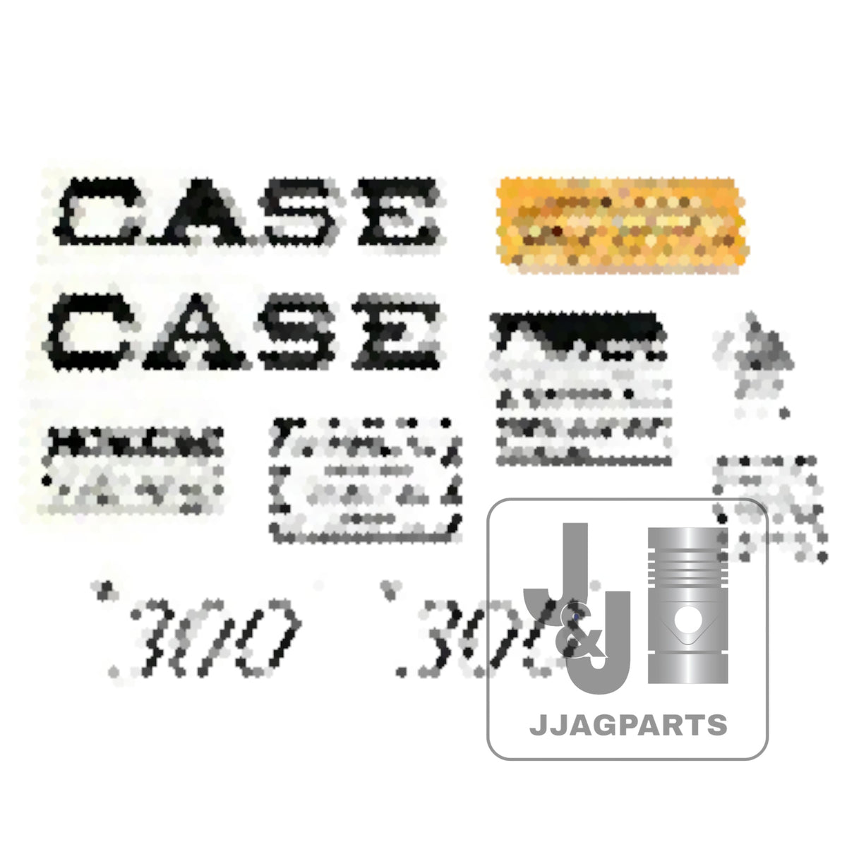 Mylar Decal Set Case 300 Script Tractor