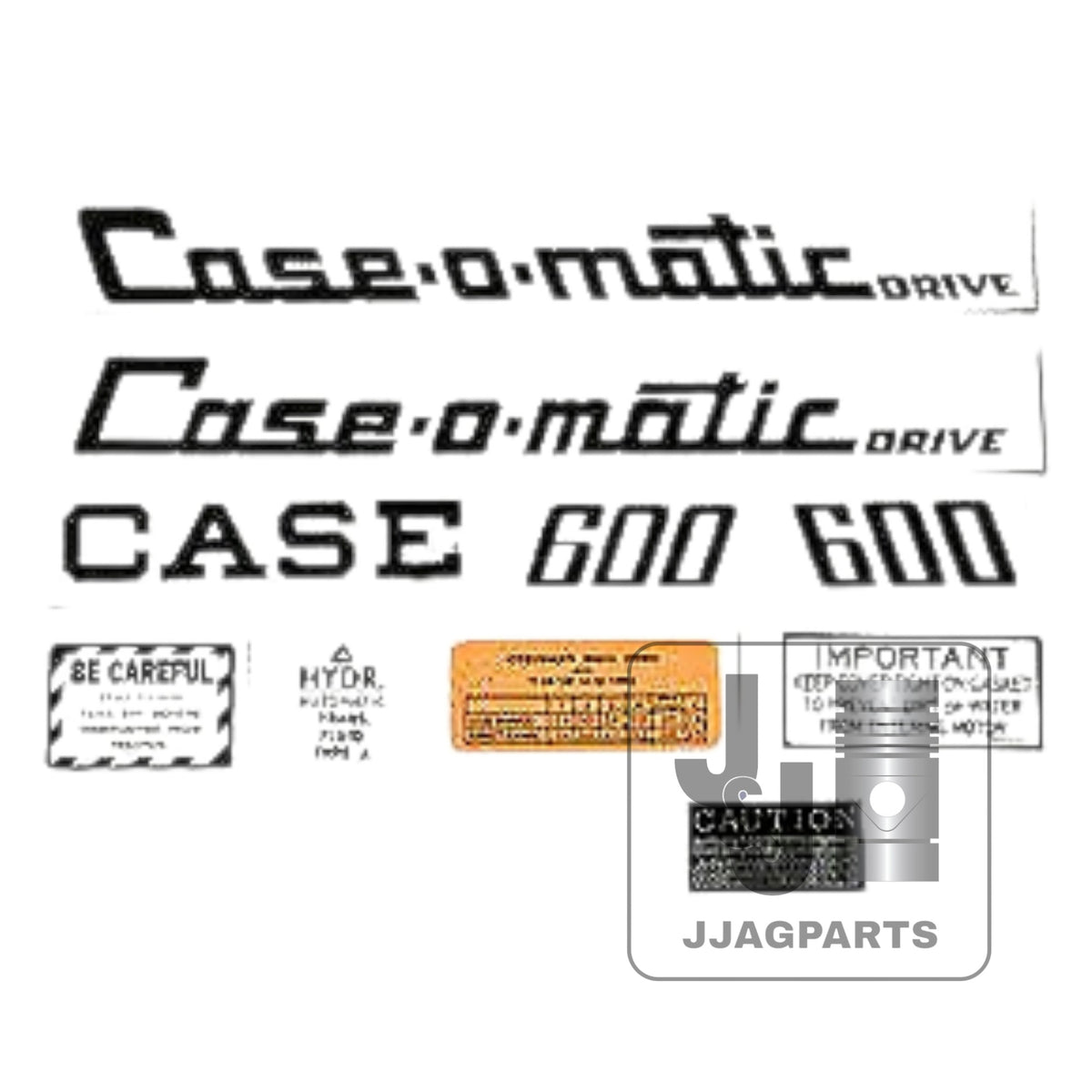 Mylar Decal Set Fits Case 600 Case-O-Matic Tractor
